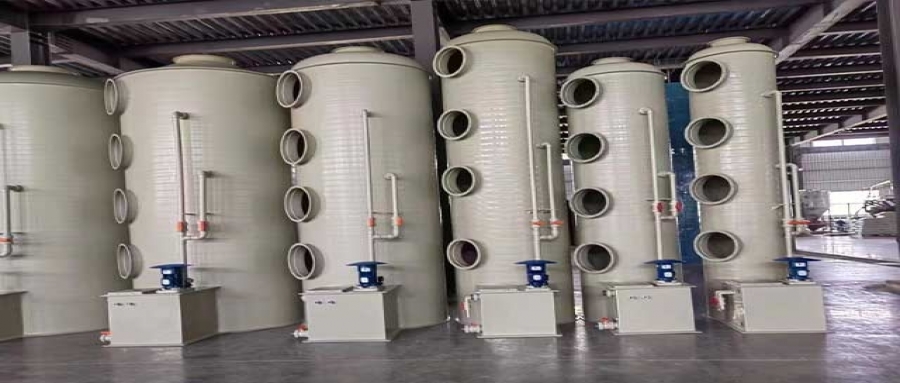 熙誠環保PP纏繞噴淋塔，一體成型纏繞噴淋塔桶身設計強度更高